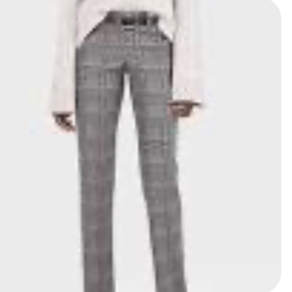 Express plaid low rise editor barely boot cut pant